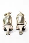 Buy_Sana K luxurious Footwear_Gold Rhinestone Dior Embellished Knot Heels _Online_at_Aza_Fashions