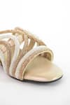 Buy_Sana K luxurious Footwear_Beige Dual Gema Rhinestone Embellished Flats 