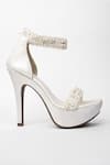 Sana K luxurious Footwear_White Pearl Khushi Embellished Heels _at_Aza_Fashions