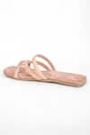 Buy_Sana K luxurious Footwear_Pink Rhinestone Asha Criss-cross Strap Flats 