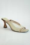 Buy_Sana K luxurious Footwear_Beige Shark Net Heels 