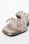 Buy_Sana K luxurious Footwear_Silver Crystal Embellished Flats 