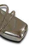 Sana K luxurious Footwear_Silver Diamante Embellished Spring Wedges _Online_at_Aza_Fashions