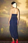 Shop_ZWAAN_Blue Wire Chiffon Lining Satin Halter Neck Nila Glittery Backless Gown _at_Aza_Fashions