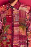 Capisvirleo_Multi Color Silk Embroidered Patchwork Collared Mehar Tie-dye Shirt _at_Aza_Fashions