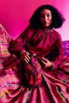 Buy_Capisvirleo_Fuchsia Silk Patchwork Amala Skirt 