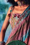 Capisvirleo_Multi Color Silk Tassel Aahana Tie-dye Saree _Online_at_Aza_Fashions