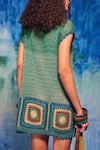 Shop_Capisvirleo_Blue Handloom Hand Crochet Round Marina Dress _Online_at_Aza_Fashions