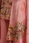 Buy_RIRASA_Pink Georgette Embroidery Sequin Sweetheart Neck Gul Kurta Sharara Set 