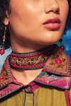 Buy_Capisvirleo_Multi Color Aari Zuri Bloom Embroidered Choker _Online_at_Aza_Fashions