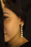 Buy_Do Taara_White Kundan Stud Pearl Drop Danglers _at_Aza_Fashions