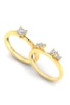 Divine Solitaires_Yellow Diamond 18kt Gold Rings - Set Of 2 _Online_at_Aza_Fashions