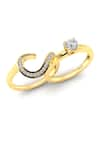 Divine Solitaires_Yellow Diamond 18kt Gold Rings - Set Of 2 _Online_at_Aza_Fashions