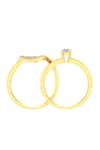 Buy_Divine Solitaires_Yellow Diamond 18kt Gold Rings - Set Of 2 _Online_at_Aza_Fashions