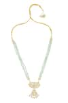 Shop_MAISARA JEWELRY_Gold Plated Beads Saumana Necklace Set _at_Aza_Fashions