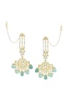 Buy_MAISARA JEWELRY_Gold Plated Jadau Idika Embellished Earrings _at_Aza_Fashions