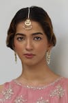 Buy_MAISARA JEWELRY_Gold Plated Jadau Samiha Embellished Maangtikka _at_Aza_Fashions