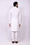 Shop_Arihant Rai Sinha_White Silk Embroidery Floral Band Collar Kurta With Pant Pyjama _at_Aza_Fashions