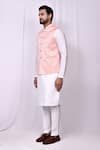 Buy_Arihant Rai Sinha_White Silk Embroidery, Mirrors Bundi Kurta Set 