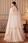 Shop_Pankti Chheda_White Silk Embroidery Thread Sweetheart Neck Ditsy Bloom Lehenga Set _at_Aza_Fashions