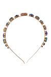 Bijoux By Priya Chandna_Multi Color Crystal Rainbow Luxe Embellished Hairband _Online_at_Aza_Fashions