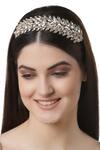 Buy Bijoux By Priya Chandna Silver Crystal Stone Embellished Hairband at Aza Fashions Buy_Bijoux By Priya Chandna_Silver Crystal Stone Embellished Hairband _at_Aza_Fashions