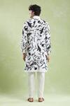 Shop_Arihant Rai Sinha_White Chanderi, Silk Embroidery Floral Bloom Kurta With Pyjama _at_Aza_Fashions