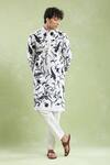 Buy_Arihant Rai Sinha_White Chanderi, Silk Embroidery Floral Bloom Kurta With Pyjama _Online_at_Aza_Fashions