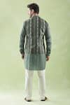 Shop_Arihant Rai Sinha_Multi Color Kurta And Bundi Linen Blend Woven Set _at_Aza_Fashions