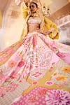 Buy_SSHILPA SAMRIYA_Yellow Lehenga Chinnon Chiffon Embroidery Zari Floral Applique Shrug Set_Online_at_Aza_Fashions