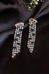 Buy_Nepra By Neha Goel_Blue Zirconia Studded Danglers _Online_at_Aza_Fashions