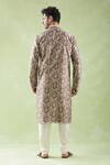 Shop_Arihant Rai Sinha_Multi Color Kurta Chanderi Silk Printed Floral And Churidar Set _at_Aza_Fashions