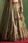 Studio Bagechaa_Green Fine Silk Embroidered Sequin Round Vatika Lehenga Set _Online_at_Aza_Fashions