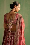 Studio Bagechaa_Pink Fine Silk Embroidered Sequin V-neck Tarani Lehenga Set _at_Aza_Fashions