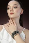 Buy_Bijoux By Priya Chandna_Black Crystals Midnight Bracelet _at_Aza_Fashions