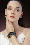 Shop_Bijoux By Priya Chandna_Black Crystals Midnight Bracelet _Online_at_Aza_Fashions