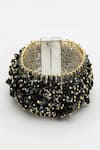 Bijoux By Priya Chandna_Black Crystals Midnight Bracelet _at_Aza_Fashions