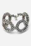 Bijoux By Priya Chandna_Silver Plated Crystals Bead Embellished Loop Bracelet _Online_at_Aza_Fashions
