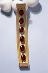 Bijoux By Priya Chandna_Red Crystals Stone Link Bracelet _at_Aza_Fashions