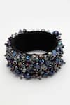 Shop_Bijoux By Priya Chandna_Purple Crystals, Glitter Midnight Sparkle Bracelet _Online_at_Aza_Fashions