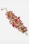 Buy_Bijoux By Priya Chandna_Red Crystal Charmed Multi Row Chain Bracelet _Online_at_Aza_Fashions