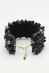 Bijoux By Priya Chandna_Black Crystal Mystic Cuff Bracelet _Online_at_Aza_Fashions