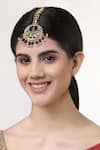 Buy_Bijoux By Priya Chandna_Gold Plated Crystal Noor And Stone Embellished Maangtikka _at_Aza_Fashions