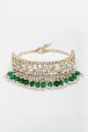 Bijoux By Priya Chandna_Green Crystal Embellished Choker _Online_at_Aza_Fashions