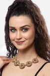 Buy_Bijoux By Priya Chandna_Gold Plated Crystal Dazzling Donut Shaped Choker _at_Aza_Fashions