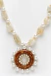 Buy_Bijoux By Priya Chandna_White Pearl Embellished Pendant Necklace _Online_at_Aza_Fashions