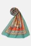 Shop_SHINGORA_Peach Printed Mandala Bicolour Stole-Set of 2 _Online_at_Aza_Fashions