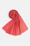 Buy_SHINGORA_Peach Woven Solid Bicolour Shawl-Set of 2 _Online