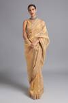 Buy_Akutee_Gold Handwoven Banarasi Tissue Suhasini Saree With Unstitched Blouse Piece _at_Aza_Fashions