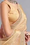 Buy_Akutee_Gold Handwoven Banarasi Tissue Suhasini Saree With Unstitched Blouse Piece _Online_at_Aza_Fashions